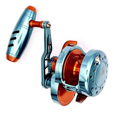 Rage Pro 60H RH Lever Drag Reel Aqua/Gray Orange Limited Ed USA Free Shipping