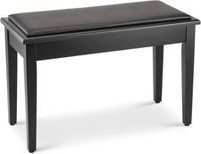 On-Stage KB8904B Deluxe Keyboard Bench, Black Satin