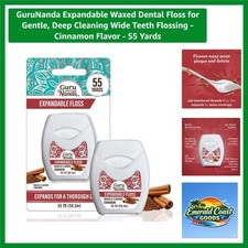 Expandable Waxed Dental Floss for Gentle, Deep Cleaning Wide Teeth Flossing -...