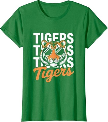 Name Design Tigers Retro Tigers Inspirational Ladies' Crewneck T-Shirt