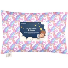 My Little Dreamy Toddler Pillow 13x18 Organic Cotton w/Unicorn Pillowcase