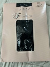 Fredericks of Hollywood Thigh Hi Black Plus Size 3X-4X lace top nylons hose