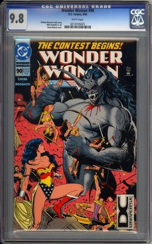 Wonder Woman 90 CGC Graded 9.8 NM/MT DC Logo Variant Bolland DC Comics 1993