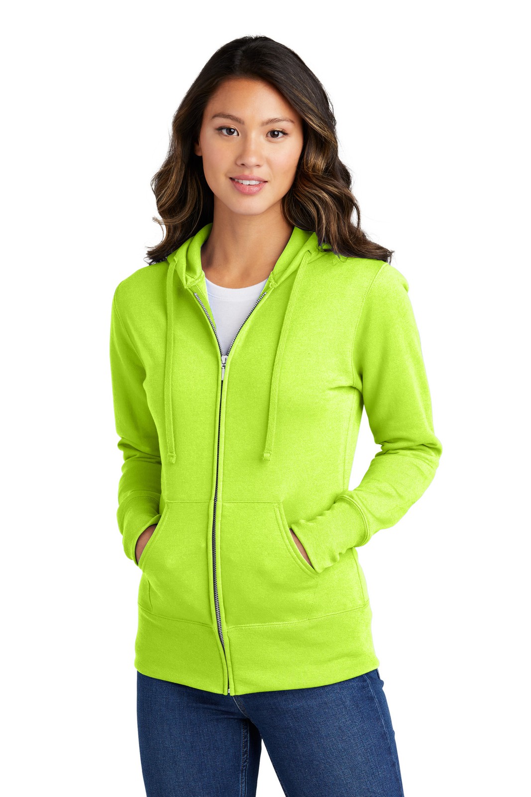Port & Company LPC78ZH Womens Cotton/Polyester Fleece Full-Z