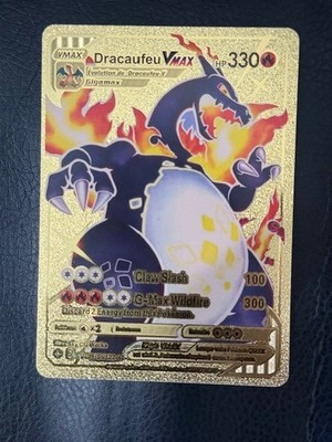 Dracaufeu vmax pokemon card Golden Shiny, excellent condition, 330 HP,  Authentic