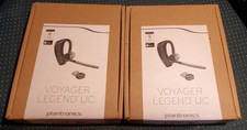 Lot of 2 Used Tested Plantronics Bluetooth Voyager Legend Headset With Case