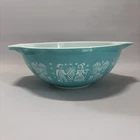 Vintage PYREX Turquoise Amish Butterprint Cinderella 4 QT Mixing Bowl