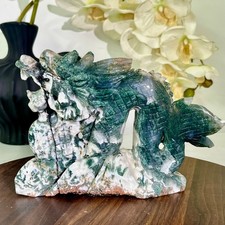 2,29LB Acqua Naturale Erba Pietra Quarzo Cristallo Prodotti Intagliati a Mano Spirituale