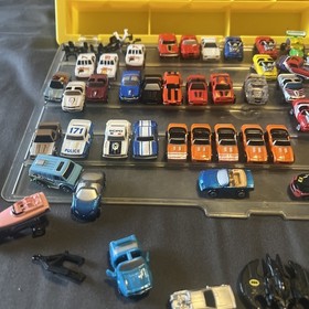 60 Vintage Galoob Micro Machines Large Vehicles Cars lot with carrier and garage