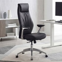 Finebuy BüRostuhl Echtleder Schwarz Schreibtischstuhl Chefsessel Drehstuhl 120KG