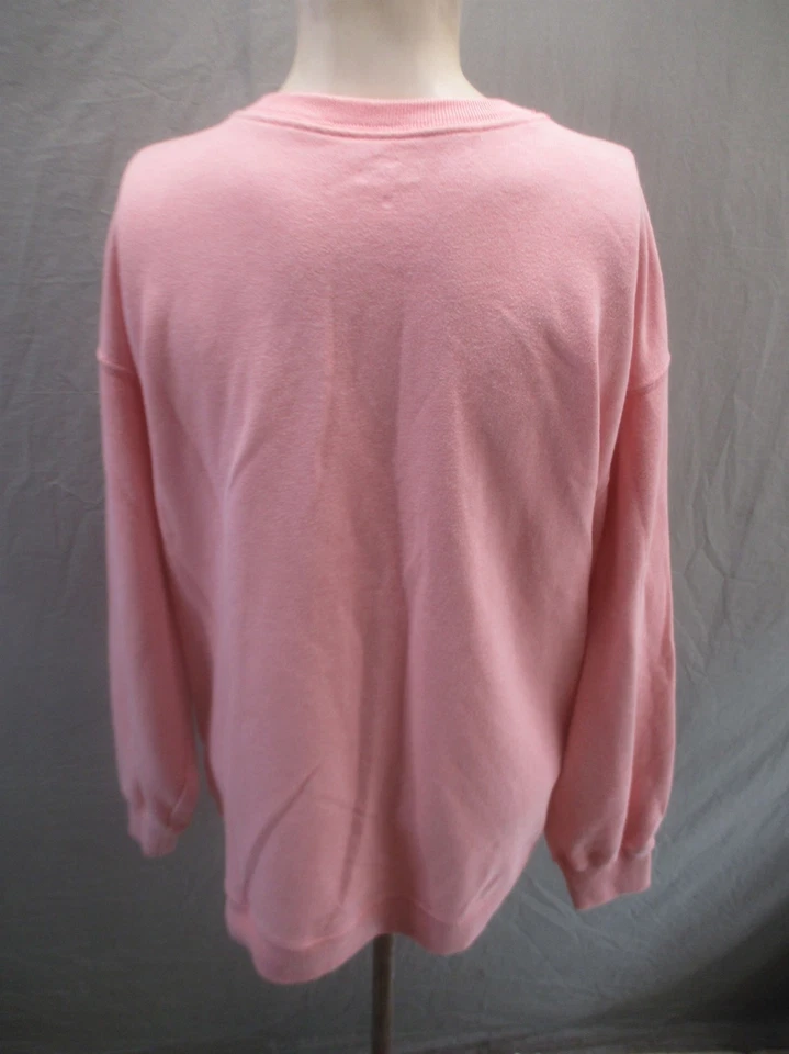 Hollister Size M Womens Pink Cotton Blend Long Sleeve Crew Neck Pull Over 517 - Image 4 of 4
