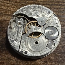 VTG 1902 Elgin USA Pocket Watch Movement, Grade 210, Size 16s, 7j PARTS/REPAIR