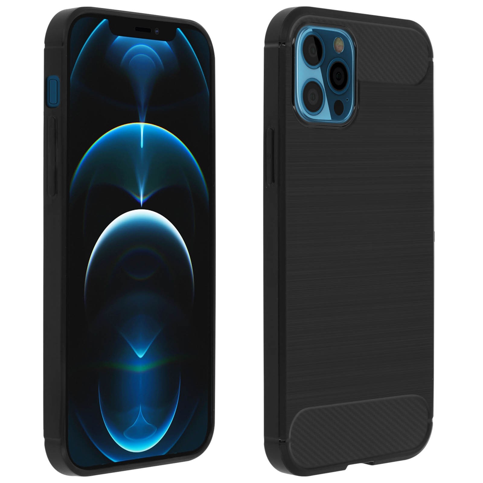 Coque iPhone 12 Pro Max anti choc en carbone pour éviter les bris d'écran