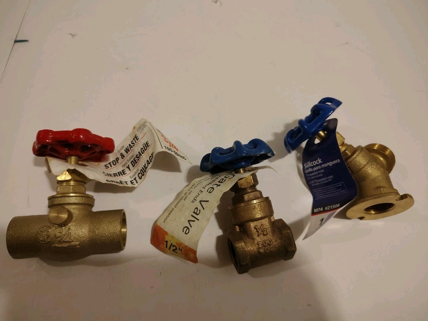 Set Gate Value  shut off valve brass American Valve  Mueller 3/4 1/2 Sillcock
