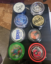 Lot of 8 Perfomance Yo-Yos, Duncan, Losi, Yomega, Klutz, Etc. Some Have Strings.