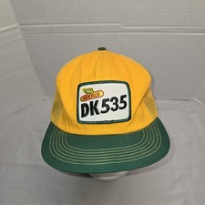 Vintage DEKALB DK535 Snapback Trucker Hat Cap Patch K Products Nwot See Descrpt