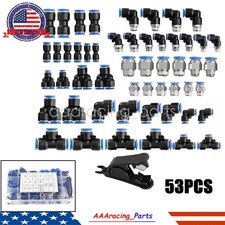 53 Pcs Quick Connect Air Hose Fittings Kit 1/2" 3/8" 1/4" 1/8" Air Line Quick