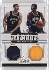 2012-13 National Treasures Matchups Materials 14/49 Brook Lopez Roy Hibbert 05fy