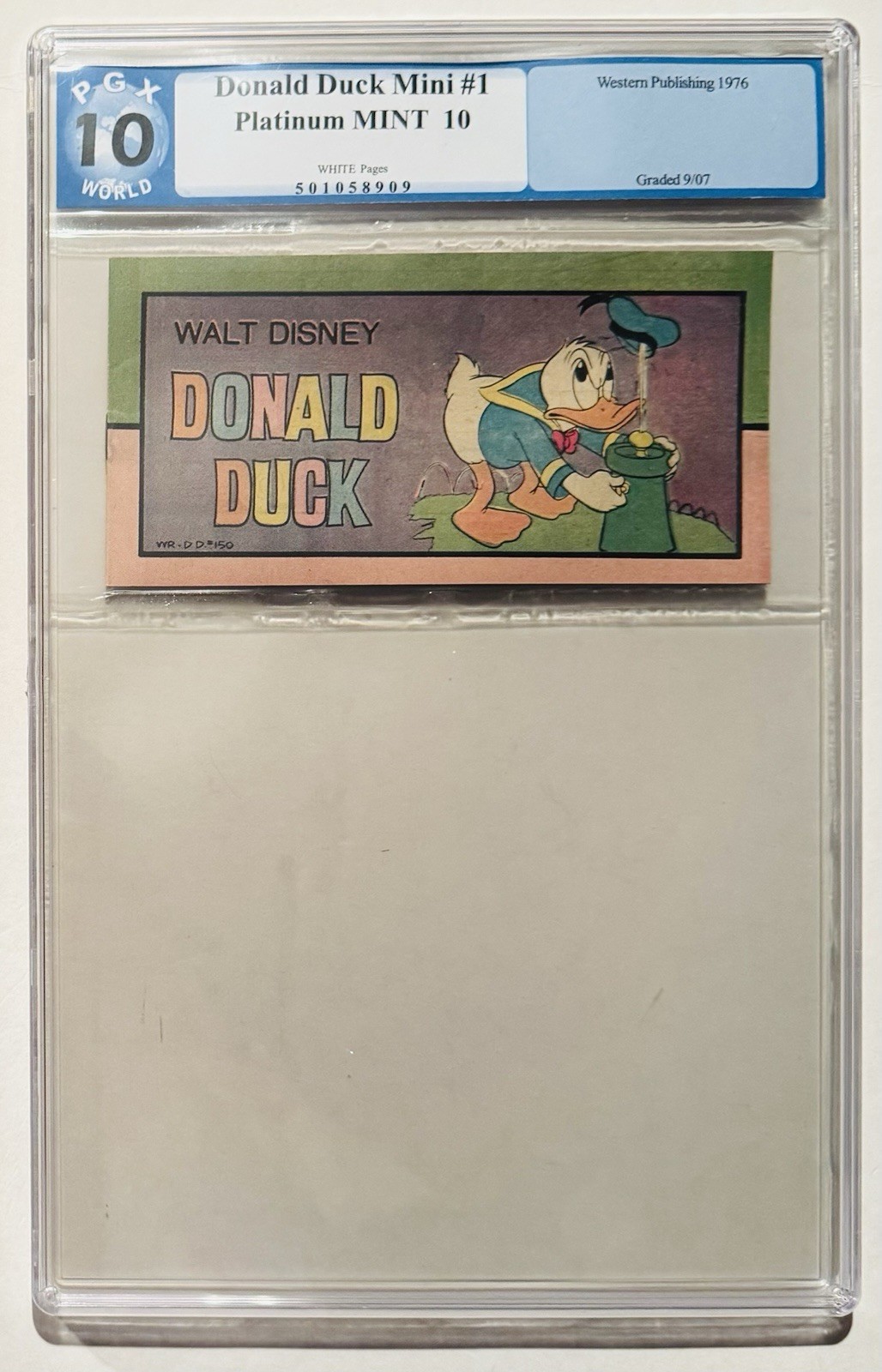 Mini cómic de Disney Donald Duck #1 PGX 10 como nuevo edición occidental 1976 (no CGC)