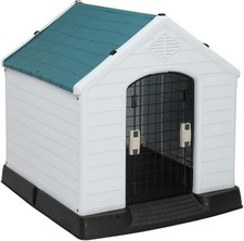 Plastic Dog House Pet Dog Kennel Water Resistant Small Medium Sized Dogs W/ Door