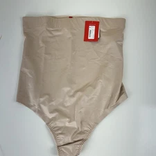 SPANX 10196R Suit Your Fancy High-Waist Thong Women's Size Xl Champagne Beige