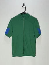 Ibex Zque Merino Wool Cycling Shirt Back Pockets Green Men’s Large