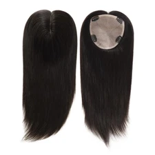 Silk Top Topper Women Human Cuticle Remy Hair Black Hair Top Pieces SP83 14''