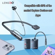 LENSGO 318D 2.4g Wireless Lavalier Full Duplex Call Mini Neck Microphone System