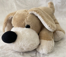 FAO Schwarz Patrick the Pup Plush Dog 9" Tan White Stuffed Animal Toy 2018