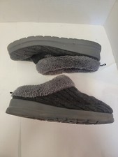 Bobs By Skechers Black Faux Fur Knit Slippers 34074 9