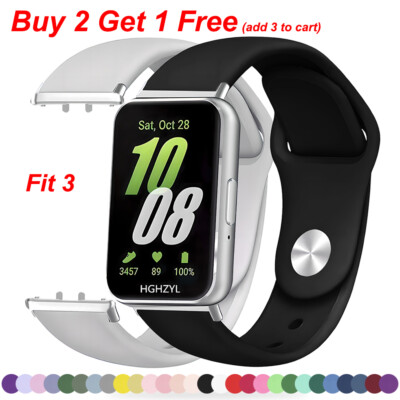 For Samsung Galaxy Fit 3 SM-R390 Watch Band Silicone Wrist Strap Sport Bracelet