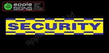 SECURITY Fluorescent Magnetic Warning Sign Reflective Blue