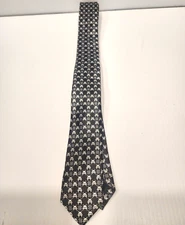 Space Invaders  Black Tie Geek Skinny Narrow Thin Necktie Gamer Tie  EUC