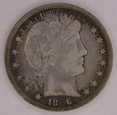 1896-O Barber Half Dollar VF Details SCRATCHED 90% Silver Full Liberty