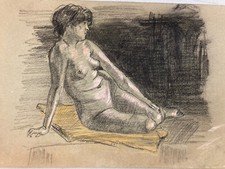 Schöne Zeichnung Antik Akt Bleistift Auf Papier Nackte Frau Erotik 1930 At Deco