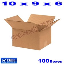100 - 10x9x6 Cardboard Boxes 32-ECT Mailing Packing Shipping Corrugated Carton