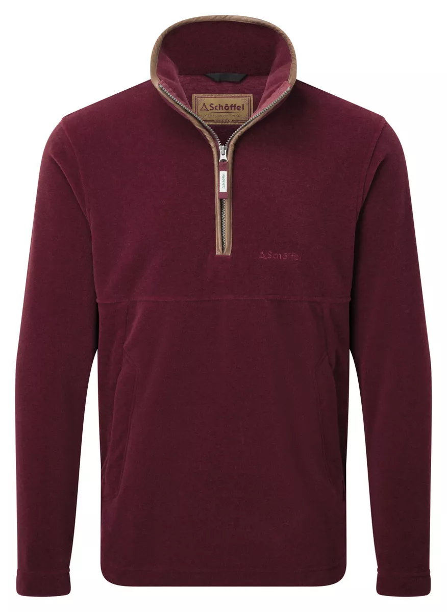 Schoffel Men s Berkeley 1 4 Fleece Claret eBay