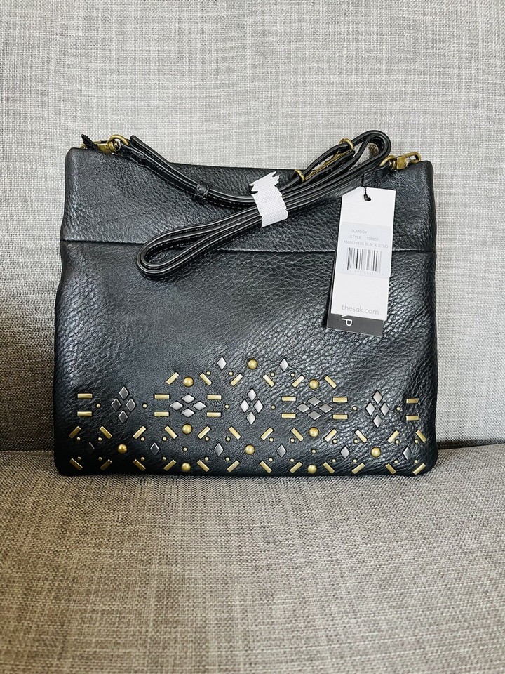 NWT The Sak Collective Tomboy Convertible Leather Crossbody w/ Studs eBay