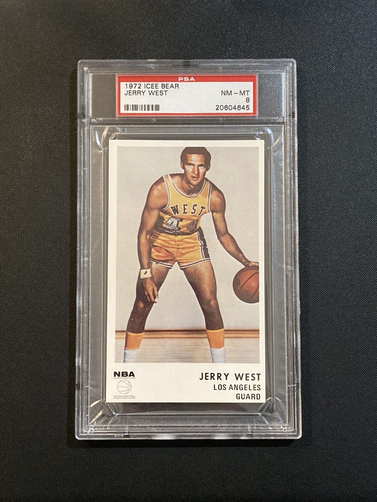 1972-73 Icee Bear Jerry West PSA 8 NM-MT Rare Vintage Card Lakers