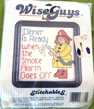 Dimensions Stitchables Wise Guys Cross Stitch Kit #7762 Dinner is Ready when...