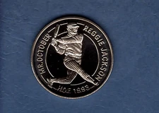 REGGIE JACKSON, Yankees ~ 1994 Liberia coin commemorating "Mr. October" 1993 HOF