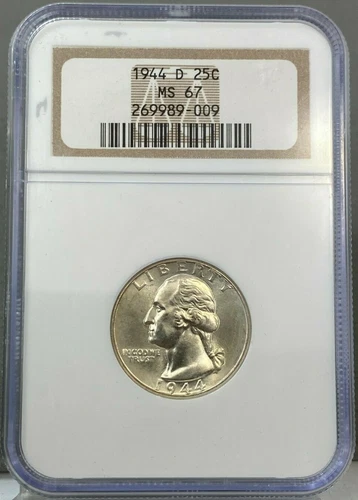 1944-D 25c Washington Quarter NGC MS67