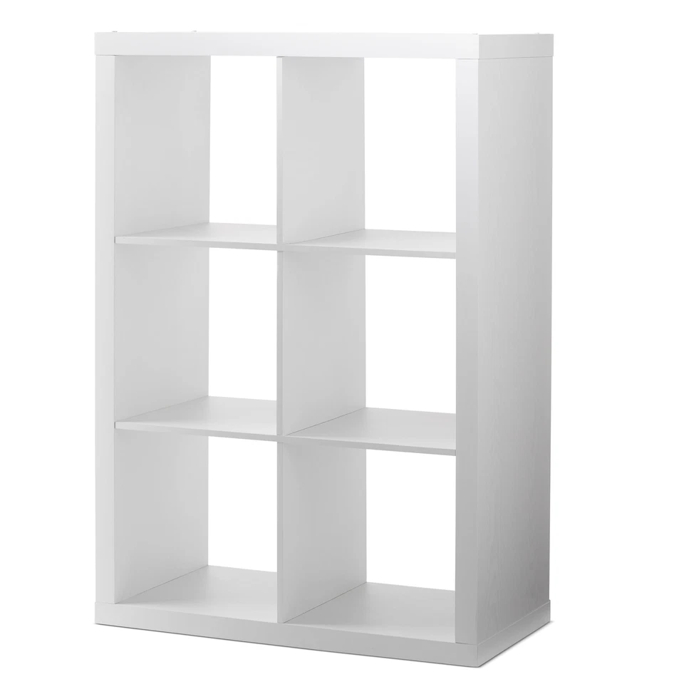 Better Homes & Gardens 6-Cube Storage Organizer, Textured White - Image 3 of 4