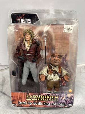 Jareth the Goblin King & Hoggle LABYRINTH NECA Reel Toys Cult Classics NEW RARE!