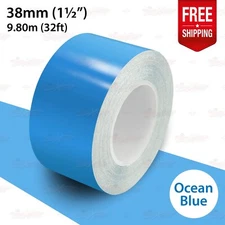 OCEAN BLUE 1.5" 38mm Roll PIN STRIPE Car Striping Line TAPE Decal Vinyl Sticker