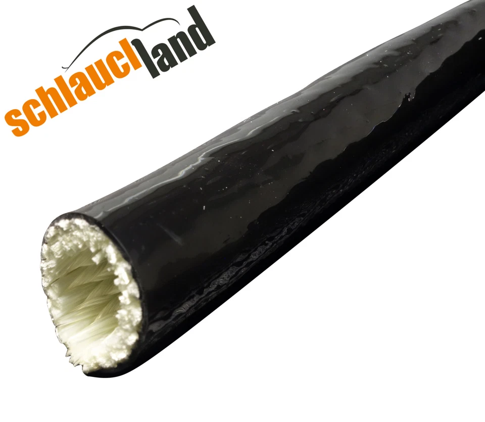 SILIKON HITZESCHUTZ SCHLAUCH SCHWARZ Isolierung Schutz Kabel Feuer Brand KFZ Öl - Bild 4 von 4