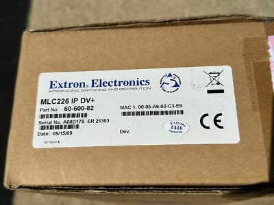 Extron MLC 226 IP DV+ 60-600-82 MediaLink Controller Control Panel White Box New