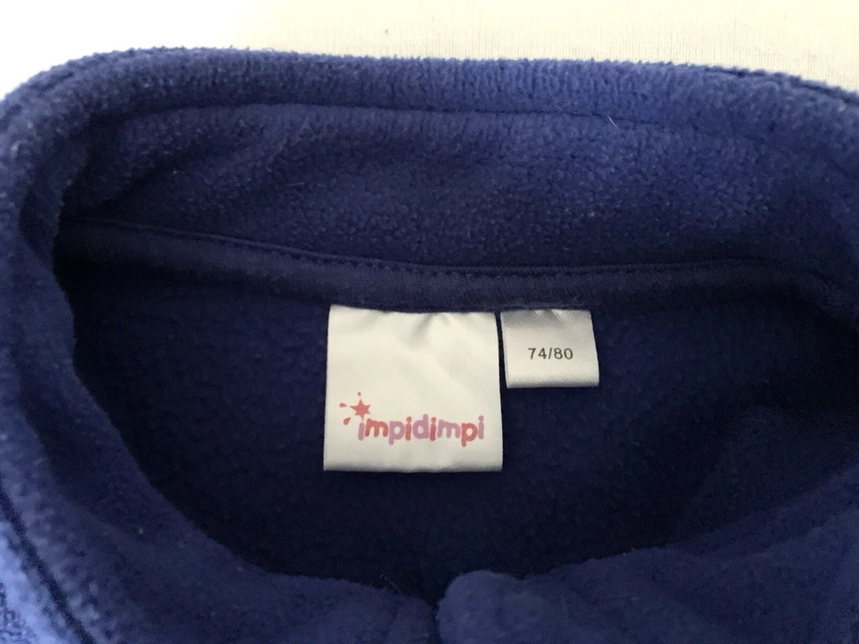 Mädchen Fleece Jacke Blau Sehr Guter Zustand Größe 74/80 - Bild 3 von 4