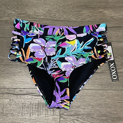 XOXO Floral High Waist Bikini Bottom Swimwear Sz Small NWT