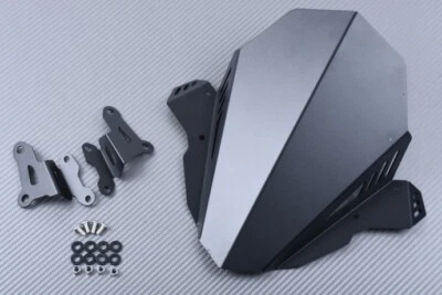 Bulle NOIR / Saute vent en Aluminium Pour YAMAHA MT09 MT-09 RN43 2017-2020 - Photo 1/4